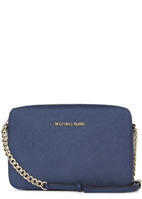 michael kors crossbody blue and silver|Michael Kors navy blue handbags.